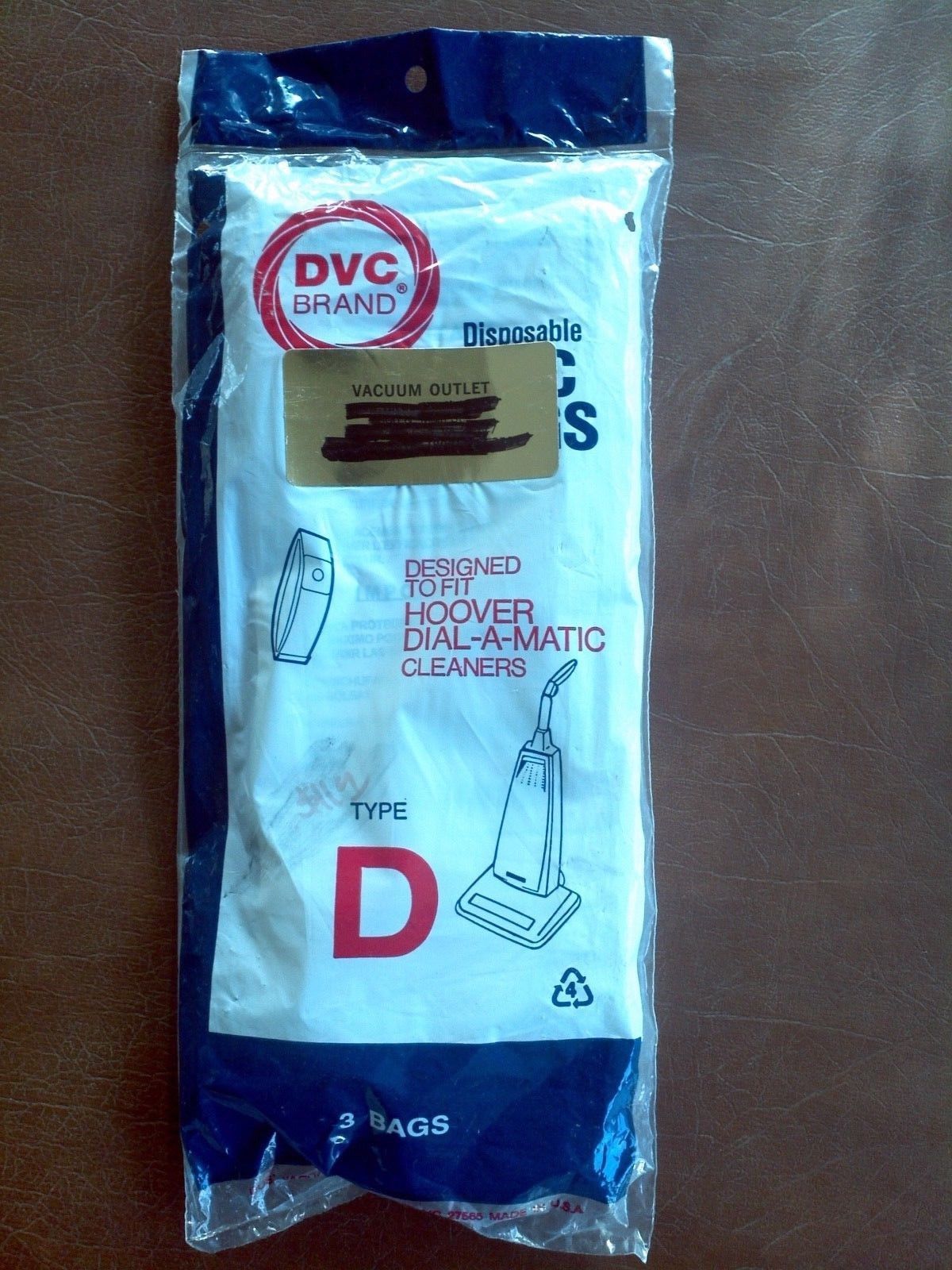 DVC Hoover Type D Vacuum Bags (3) Dial A Matic Cleaners New - $18.81