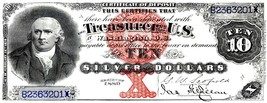 Currency Bank Note Poster -  US $10.00 Dollar (1880) - Canvas Poster 10&quot;... - $19.99