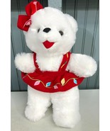 Snowflake Teddy Dan Dee Plush Teddy Bear Christmas 12&quot; Plush Stuffed Ani... - £11.44 GBP