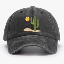 Cactus Embroidered Cap Summer Cotton Trucker Hat Desert Baseball Cap Vintage Dad - £85.58 GBP