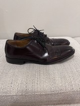 Johnston &amp; Murphy Men&#39;s Leather Burgundy Dress Shoes Sz 10.5 D Bradford Cap Toe - £24.29 GBP
