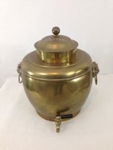Large Urn 3.5 Gallon Brass Chinese Foo Dog Vintage Hot Water Samovar Dis... - £62.29 GBP