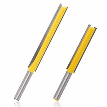 Mesee Set Of 2 Pieces Extra Long Straight Router Bit Set, 1/4-Inch Shank Double - £30.11 GBP