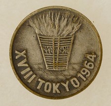 1964 XVIII Tokyo Japan Olympics Games Torch Bearer Coin Token 23MM - £22.49 GBP
