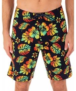Hurley Men&#39;s Phantom Eco Weekender Boardshorts BLACK/TROPICAL Vacation S... - $29.99