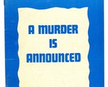 A Murder is Announced Program London 1977 Dinah Sheridan Dulcie Gray - $14.83