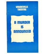 A Murder is Announced Program London 1977 Dinah Sheridan Dulcie Gray - £11.75 GBP