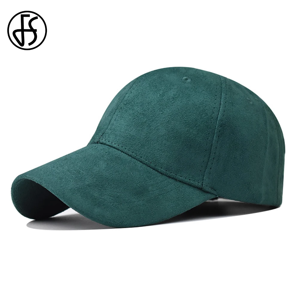 FS Luxury Brand Suede Baseball Cap For Men Spring Stylish Women Hat Yellow Green - £11.22 GBP+