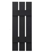 Dark Spruce 12x35in. Polypropylene 3-Board Open Board and Batten Shutter... - $45.53