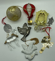 Lot of Christmas ornaments some vintage Brass Porcelain doves clock deer - £14.93 GBP