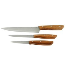 Gibson Home Seward 3 Piece Stainless Steel Cutlery Set with Wood Handles - $54.46