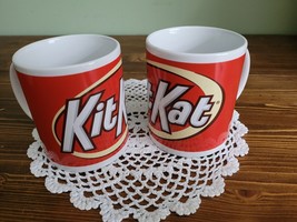 Galerie Kit Kat Large Red and White Coffee Mugs Cups - $14.03