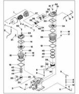 Ingersoll Rand 2545 Model compatible Piston Air complete HP 32496614 Ref... - $189.75