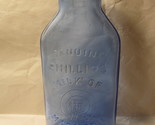 vintage 5&quot; Phillips Milk of Magnesia Cobalt Blue Glass bottle , Z22 - £5.97 GBP