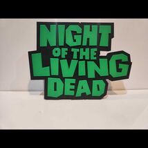 NIGHT of the LIVING DEAD 3D Shelf/Wall Sign - Classic 1968 Romero Horror... - $23.99
