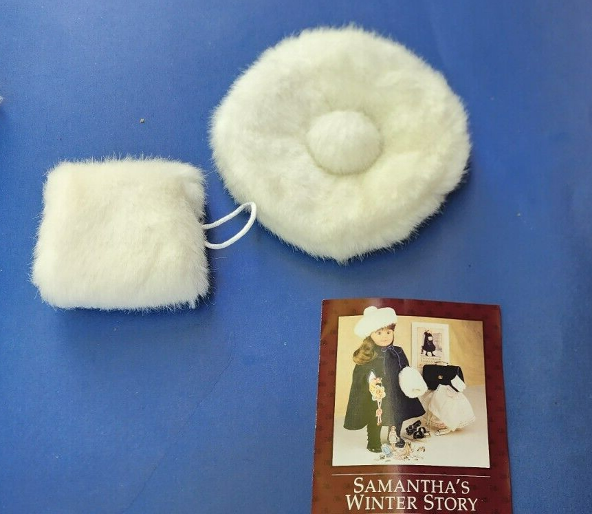 American Girl Doll Samantha Accessories Winter Hat & Muff  1995 - £26.92 GBP