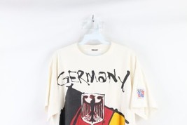 Vintage 90s Mens Large Distressed 1994 World Cup Soccer Germany T-Shirt White - £59.81 GBP