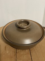 Vintage Edith Heath Ceramic Pottery Large Casserole Bowl w/Lid Pumpkin B... - $2,612.28 MXN