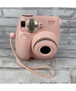 Fujifilm Instax Mini 7S Instant Film Camera With Strap Pink Tested - $22.34
