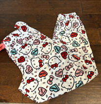Hello Kitty Valentines Hearts Pajama Pants New Sz M Love - £27.88 GBP
