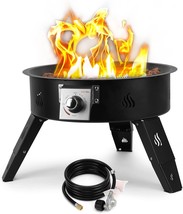 Onlyfire Outdoor Propane Fire Pit 19&quot;, Height Adjustable Gas Fire, 12Ft ... - $143.95