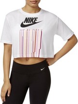 Nike Womens International Cropped T-Shirt Color White Size X-Large - £29.49 GBP