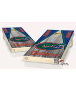 Gators Cornhole Board Vinyl Wrap Laminated Sticker Set Decal - £42.35 GBP