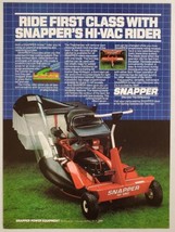 1983 Print Ad Snapper Hi-Vac Rider Riding Lawn Mowers McDonough,Georgia - £12.33 GBP