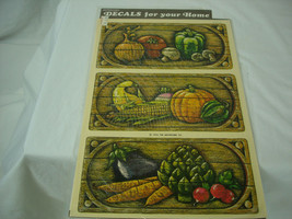Vintage Decals By Meyercord Fall Cornucopia Pumpkins Corn Crafts Decal S... - $11.87