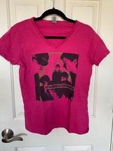 The Psychedelic Furs Neon Pink T-Shirt V Neck Medium Gildan New Wave Rock Grunge - £40.09 GBP
