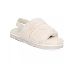 INC International Concepts Faux-Fur Slippers Men&#39;s XL 12-13 Beige Solid Slip On - £14.08 GBP