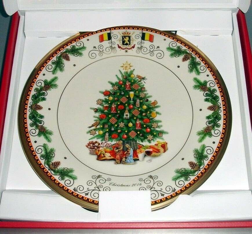 Lenox Belgium Christmas Trees Around World Collector Plate 11" Annual 2016 New - $34.90
