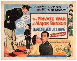 *The Private War Of Major Benson (1955) Charlton Heston &amp; Julie Adams Title Card - £58.99 GBP
