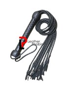 Premium Handcrafted Bullhide Leather Flogger with 9 Durable Braided Tails - $426.38 MXN