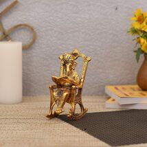 Lord Ganesha Reading Ramayana Statue God Ganesh Ganpati Sculpture Home O... - $14.87