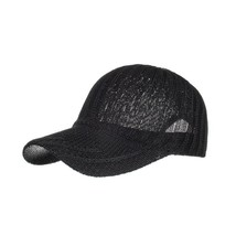 Spring And Autumn Version Knitted Peaked Hat Hollow Breathable Sunshade Sun Hat  - £9.87 GBP