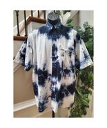 Texas Wear Men&#39;s White &amp; Blue Cotton Collared Half Sleeve Button Down Sh... - €19,56 EUR