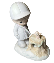 Precious Moments Figurine Wishing You A Cozy Season #521949 Vintage 1989 - £7.33 GBP