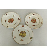 Vntage fine bone china royal grafton three dessert plate lot  harvest pa... - $21.08