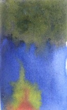 Original Abstract Watercolor Painting Art &quot;Smoke Fire&quot; OOAK by 6 Year Old Artist - £6.37 GBP