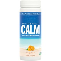 Natural Vitality Calm Anti-Stress Drink Mix, Magnesium Supplement, Orange 8 Oz.. - £22.15 GBP