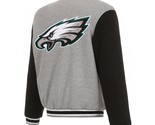 NFL Philadelphia Eagles Reversible Full Snap Fleece Jacket JHD Embroider... - $134.99