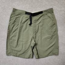 Cabelas Nylon Shorts Mens XL Green Outdoor Hiking Fishing Belted - £15.43 GBP