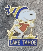 Lake Tahoe Snoopy Resort Peanuts Ski Souvenir Vintage Lapel Pin California - £12.70 GBP