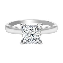 3CT Solitaire LC Moissanite Engagement Anniversary Ring White Gold Plated - £174.83 GBP