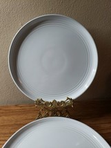 10 Strawberry Street Galaxy White Embossed Rim Set of 4 Dinner Plates 10½&quot; - £39.95 GBP