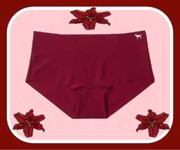 M NO SHOW Red Wine KIR Desire Stretch Victorias Secret PINK Boyshort Brief Panty - £8.78 GBP