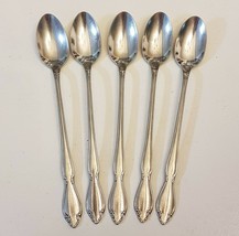 Oneida Plantation Stainless Iced Tea Spoon LOT x 5 Custom Flatware Flora... - £15.40 GBP