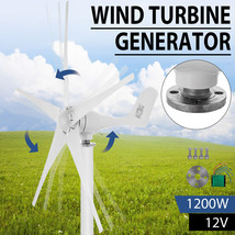 1200W 5-Blade Wind Turbine Generator Kit With DC12V Charge Controller Ho... - £176.26 GBP