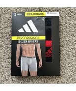 Adidas Quick-Dry Fabric Performance 3Pack Medium Boxer Brief Carbo/Red/B... - $460.08 MXN
